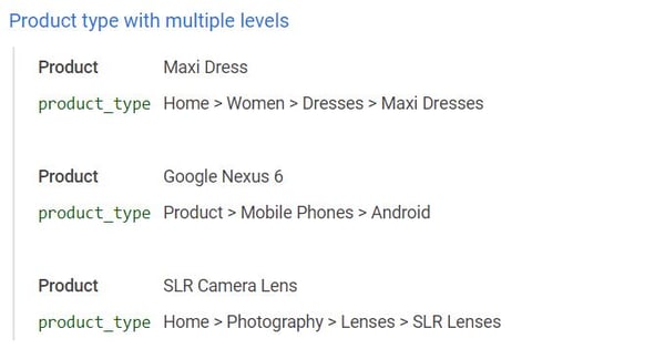 googlE-tipo-di-prodotto-commerciale-con-piu-livelli