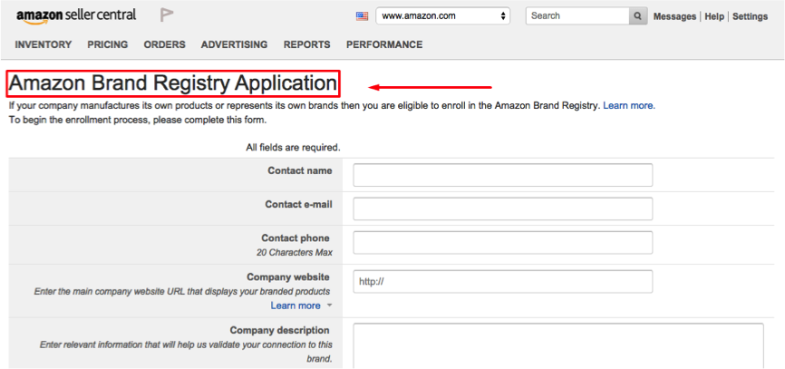 programma_di_registrazione_Del_brand_amazon Asin