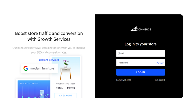 Accedi al tuo account BigCommerce